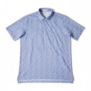 Peter Millar Summer Comfort Polo Shirt Mens Golf Performance Cocktail Print L